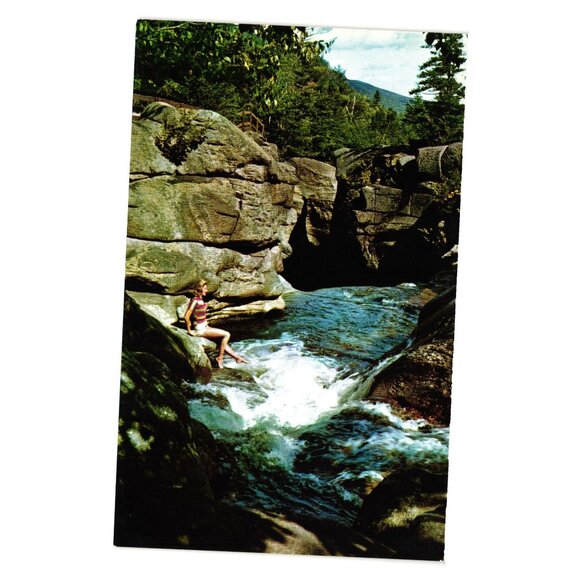 Screw Auger Gorge Grafton Notch Maine Bromley Co Vintage Postcard C14322 Unused - Picture 1 of 2